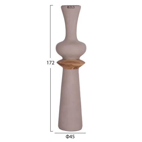 ΔΙΑΚΟΣΜΗΤΙΚΟ ΒΑΖΟ ΔΑΠΕΔΟΥ NEBULA HM4660.05L FIBER CEMENT TAUPE--ΞΥΛΟ ΤΕΑΚ Φ45x172Υεκ