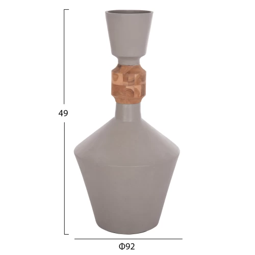 ΔΙΑΚΟΣΜΗΤΙΚΟ ΒΑΖΟ ΔΑΠΕΔΟΥ NEBULA HM4661.03 FIBER CEMENT ΓΚΡΙ--ΞΥΛΟ ΤΕΑΚ Φ60x115Υεκ.