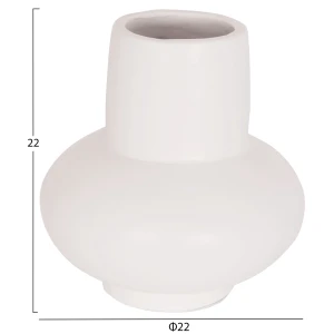 ΕΠΙΤΡΑΠΕΖΙΟ ΔΙΑΚΟΣΜΗΤΙΚΟ ΒΑΖΟ LEMA HM4664.02S ΤΕΡΑΚΟΤΑ ΣΕ ΛΕΥΚΟ--Φ22x22Υεκ.