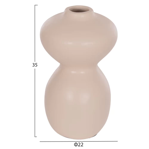 ΕΠΙΤΡΑΠΕΖΙΟ ΔΙΑΚΟΣΜΗΤΙΚΟ ΒΑΖΟ NELLY HM4669.02 ΤΕΡΑΚΟΤΑ ΣΕ ΚΡΕΜ--Φ22x35Υεκ.