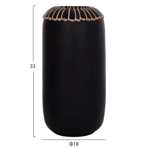 ΕΠΙΤΡΑΠΕΖΙΟ ΔΙΑΚΟΣΜΗΤΙΚΟ ΒΑΖΟ LENNOX HM4675.01S TΕΡΑΚΟΤΑ ΣΕ ΜΑΥΡΟ--Φ18x33Υεκ.