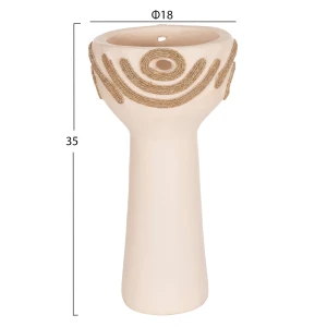 ΕΠΙΤΡΑΠΕΖΙΟ ΔΙΑΚΟΣΜΗΤΙΚΟ DEAN HM4679.02 ΚΡΕΜ ΤΕΡΑΚΟΤΑ & ΣΧΟΙΝΙ AGEL Φ18x35Υεκ