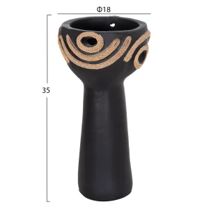 ΕΠΙΤΡΑΠΕΖΙΟ ΔΙΑΚΟΣΜΗΤΙΚΟ DEAN HM4679.01 ΜΑΥΡΗ ΤΕΡΑΚΟΤΑ & ΣΧΟΙΝΙ AGEL Φ18x35Υεκ