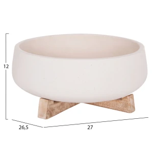 ΓΛΑΣΤΡΑ ΕΣ.ΧΩΡΟΥ FRELLO HM4674.02M ΛΕΥΚΟ FIBER CEMENT--TEAK ΒΑΣΗ 27x26,5x12Υεκ.