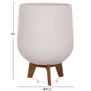 ΣΕΤ 3 ΓΛΑΣΤΡΕΣ ΜΕ TEAK ΒΑΣΕΙΣ TRYLL HM4681.02 FIBER CEMENT ΛΕΥΚΟ