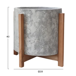 ΓΛΑΣΤΡΑ ΕΣΩΤ.ΧΩΡΟΥ HOFF HM4682.03M FIBER CEMENT ΓΚΡΙ-TEAK ΒΑΣΗ Φ40x39Υεκ