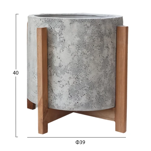 ΓΛΑΣΤΡΑ ΕΣΩΤ.ΧΩΡΟΥ HOFF HM4682.03M FIBER CEMENT ΓΚΡΙ-TEAK ΒΑΣΗ Φ40x39Υεκ