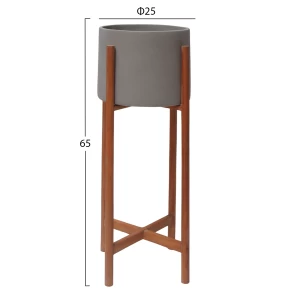 ΓΛΑΣΤΡΑ ΕΣΩΤ.ΧΩΡΟΥ RENTIL HM4684.03L FIBER CEMENT ΧΡΩΜΑ ΓΚΡΙ--ΒΑΣΗ TEAK Φ27x66Υ