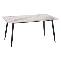 ΤΡΑΠΕΖΙ RAVEN HM18150.04 ΚΕΡΑΜΙΚΟ TOP ΜΕ ΟΨΗ ΛΕΥΚΟ/ΚΑΦΕ ΜΑΡΜΑΡΟ 160x80x74Υεκ.
