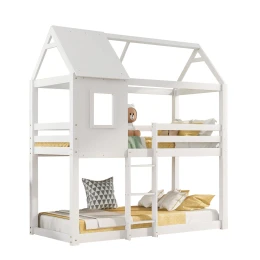ΠΑΙΔΙΚΗ ΚΟΥΚΕΤΑ ΣΠΙΤΑΚΙ τ.MONTESSORI HOOD HM705.03 ΞΥΛΟ ΠΕΥΚΟΥ ΣΕ ΛΕΥΚΟ ΓΙΑ ΣΤΡΩΜΑΤΑ 190x90εκ