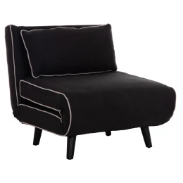 ΠΟΛΥΘΡΟΝΑ ΚΡΕΒΑΤΙ BRAXTON HM8425.03 ΜΑΥΡΟ ΥΦΑΣΜΑ 78x88x78Υεκ.