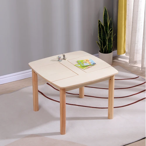 ΤΡΑΠΕΖΑΚΙ ΠΑΙΔΙΚΟ ΜΕ ΑΠΟΘ.ΧΩΡΟΥΣ RICKI HM18339.01 MDF & ΣΥΜΗΔΑ ΣΕ ΦΥΣΙΚΟ 65x65x47Υεκ