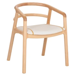 ΠΟΛΥΘΡΟΝΑ ΤΡΑΠΕΖΑΡΙΑΣ EFFY HM18393.01 ΦΡΑΞΙΝΟΣ ΣΕ OAK-ΚΑΘΙΣΜΑ ΕΚΡΟΥ PU 60x58x71Υεκ