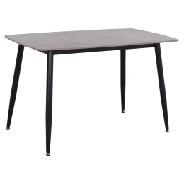 ΤΡΑΠΕΖΙ RAVEN HM9854.13 ΚΕΡΑΜΙΚΟ TOP ΓΚΡΙ ΜΑΡΜΑΡΟ-ΜΑΥΡΟ ΜΕΤΑΛΛΟ 120x70x73Υεκ.