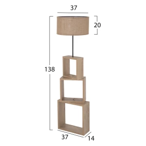 ΦΩΤΙΣΤΙΚΟ ΔΑΠΕΔΟΥ MDF ΣΟΝΑΜΑ-ΜΠΕΖ ΚΑΠΕΛΟ HM7608.03 Φ38x140Υεκ.
