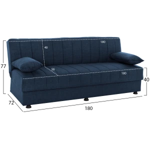 ΚΑΝΑΠΕΣ ΚΡΕΒΑΤΙ ANDRI ΤΡΙΘΕΣΙΟΣ ΜΠΛΕ HM3239.07 180x83x74Y εκ.