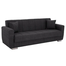 ΚΑΝΑΠΕΣ ΚΡΕΒΑΤΙ POLYA ΤΡΙΘΕΣΙΟΣ HM3240.03 ΓΚΡΙ 215x85x76Υ εκ.