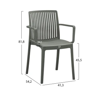 ΠΟΛΥΘΡΟΝΑ ΠΟΛΥΠΡΟΠΥΛΕΝΙΟΥ IDA HM6127.04 DARK OLIVE 53x50x82Υεκ.