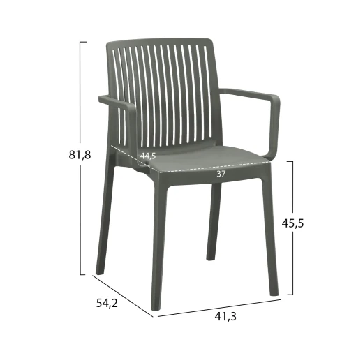 ΠΟΛΥΘΡΟΝΑ ΠΟΛΥΠΡΟΠΥΛΕΝΙΟΥ IDA HM6127.04 DARK OLIVE 53x50x82Υεκ.