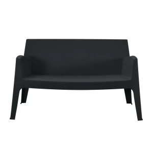 ΚΑΝΑΠΕΣ 2-ΘΕΣΙΟΣ ΠΟΛΥΠΡΟΠΥΛΕΝΙΟΥ SLEEK HM6366.02 ΧΡΩΜΑ ΜΑΥΡΟ 133x68x73Υεκ.