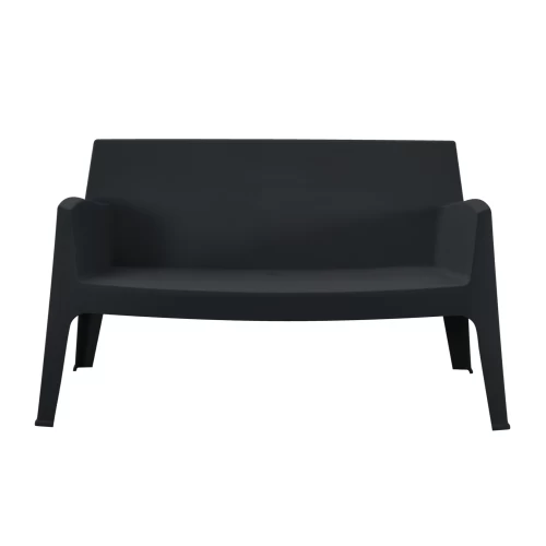 ΚΑΝΑΠΕΣ 2-ΘΕΣΙΟΣ ΠΟΛΥΠΡΟΠΥΛΕΝΙΟΥ SLEEK HM6366.02 ΧΡΩΜΑ ΜΑΥΡΟ 133x68x73Υεκ.