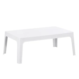 ΤΡΑΠΕΖΑΚΙ ΟΡΘΟΓΩΝΙΟ SLEEK HM6367.01 ΠΟΛΥΠΡΟΠΥΛΕΝΙΟ ΣΕ ΛΕΥΚΟ 105x64x40Υεκ.