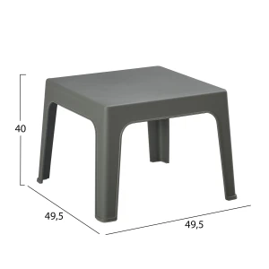 ΤΡΑΠΕΖΑΚΙ ΤΕΤΡΑΓΩΝΟ SLEEK HM6371.05 ΠΟΛΥΠΡΟΠΥΛΕΝΙΟ ΣΕ DARK OLIVE 56x56x40Υεκ.