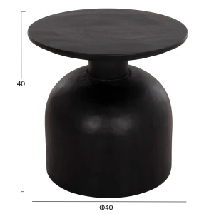 ΒΟΗΘΗΤΙΚΟ ΤΡΑΠΕΖΑΚΙ PUMBE-s HM9892.12 ΞΥΛΟ SUAR--ΜΑΥΡΟ Φ40x40Υεκ