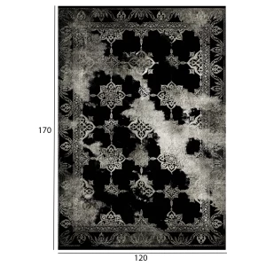 ΧΑΛΙ ΣΑΛΟΝΙΟΥ VINTAGE ΜΕ ΚΡΟΣΙΑ JOSIANE  HM7677.17 ΜΑΥΡΟ 120X170 εκ. ΧΑΛΙ ΣΑΛΟΝΙΟΥ VINTAGE ΜΕ ΚΡΟΣΙΑ JOSIANE  HM7677.17 ΜΑΥΡΟ 120X170 εκ.