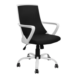 ΚΑΡΕΚΛΑ ΓΡΑΦΕΙΟΥ MALFOI HM1053.01 ΜΑΥΡO MESH &amp; ΠΟΔΙ ΜΕΤΑΛΛΙΚΟ 58x59x103 εκ.