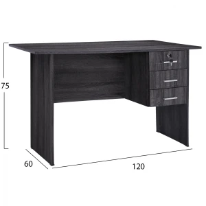 ΓΡΑΦΕΙΟ ΜΕ 3 ΣΥΡΤΑΡΙΑ HAYDEN HM2268.01 ΜΕΛΑΜΙΝΗ ΣΕ ΑΝΘΡΑΚΙ ΧΡΩΜΑ 120x60x75Υεκ