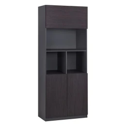 ΒΙΒΛΙΟΘΗΚΗ ΓΡΑΦΕΙΟΥ ΕΠΑΓΓΕΛΜΑΤΙΚΗ ROSEWOOD HM2089 ΜΕΛΑΜΙΝΗ ΓΚΡΙ-WENGE 80Χ40Χ200Υεκ.