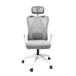ΚΑΡΕΚΛΑ ΓΡΑΦΕΙΟΥ MEXER HM1195.02 ΓΚΡΙ MESH-PP ΒΑΣΗ-ΣΚΕΛΕΤΟΣ ΛΕΥΚΟΣ 68x70x136Υεκ.