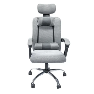 ΚΑΡΕΚΛΑ ΓΡΑΦΕΙΟΥ CRONER HM1196.02 ΓΚΡΙ MESH-ΜΕΤΑΛ.ΒΑΣΗ 58x67x124Υεκ.