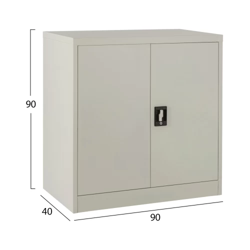 ΝΤΟΥΛΑΠΑ ΜΕΤΑΛΛΙΚΗ HM5960.11 ΜΕ 2 ΑΠΟΘΗΚΕΥΤΙΚΟΥΣ ΧΩΡΟΥΣ ΓΚΡΙ 90Χ40Χ90Υεκ.