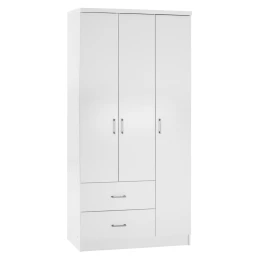 ΝΤΟΥΛΑΠΑ 3ΦΥΛΛΗ ME 2 ΣΥΡΤΑΡΙΑ CAESAR HM340.05 ΛΕΥΚΗ 89x42,5x181 εκ.