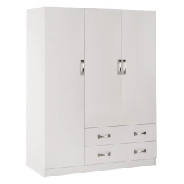 ΝΤΟΥΛΑΠΑ 3ΦΥΛΛΗ CARLY HM384.05 ΜΕ ΔΥΟ ΣΥΡΤΑΡΙΑ ΛΕΥΚΗ 150X55Χ180Υεκ.