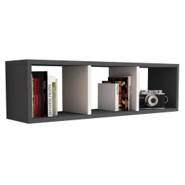 ΡΑΦΙΕΡΑ ΤΟΙΧΟΥ ΜΕΛΑΜΙΝΗΣ ΓΚΡΙ &amp; ΛΕΥΚΟ CLASSIKER HM9228.13 90x22x25,6Υ εκ.