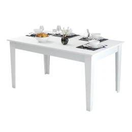 ΤΡΑΠΕΖΙ ΤΡΑΠΕΖΑΡΙΑΣ STANDARD HM9507.06 ΜΕΛΑΜΙΝΗ ΛΕΥΚΗ ΜΕ ΑΠΟΘΗΚ.ΧΩΡΟ 145x88x75Yεκ.