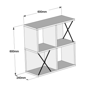 ΡΑΦΙΕΡΑ ΤΟΙΧΟΥ ΜΕΛΑΜΙΝΗΣ HM9520.02 ΣΕ ΚΑΡΥΔΙ ΧΡΩΜΑ 60x24x60Y εκ.