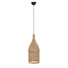 ΦΩΤΙΣΤΙΚΟ ΟΡΟΦΗΣ CARBOY HM7884 ΚΡΕΜΑΣΤΟ ΑΠΟ RATTAN ΣΕ ΦΥΣΙΚΟ ΧΡΩΜΑ Φ28x163,5Yεκ.