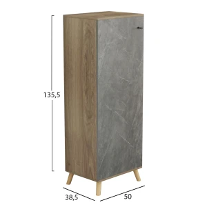ΠΑΠΟΥΤΣΟΘΗΚΗ-ΝΤΟΥΛΑΠΙ ALVARO HM8954.14 ΜΕΛΑΜΙΝΗ SONAMA-STONE TEXTURE 50Χ38Χ135Yεκ.