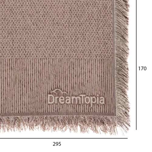 ΡΙΧΤΑΡΙ ME ΚΡΟΣΙΑ DREAMTOPIA HM12165.01 ΣΕ ΑΝΟΙΧΤΟ ΚΑΦΕ ΧΡΩΜΑ 295X170εκ.