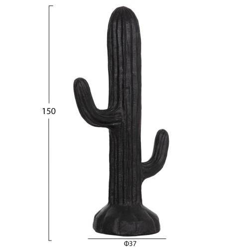 ΔΙΑΚΟΣΜΗΤΙΚΟΣ ΚΑΚΤΟΣ ΔΑΠΕΔΟΥ CACTUS HM4386.01L ΓΥΨΟΣ ΣΕ ΜΑΥΡΟ 63x37x150Υεκ.