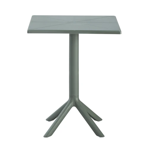 ΤΡΑΠΕΖΙ ΠΟΛΥΠΡΟΠΥΛΕΝΙΟΥ ΤΕΤΡΑΓΩΝΟ TERRIN HM6125.15 DARK OLIVE 60x60x75Υεκ.
