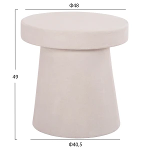 ΤΡΑΠΕΖΙ ΣΑΛΟΝΙΟΥ ΣΤΡΟΓΓΥΛΟ ΣΕΙΡΑ SANTORINI HM18052 MDF ΣΕ ΥΠΟΛΕΥΚΟ ΧΡΩΜΑ Φ48x49Υεκ.