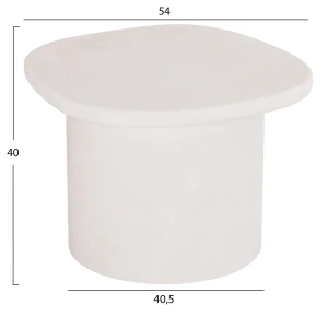 ΤΡΑΠΕΖΙ ΣΑΛΟΝΙΟΥ ΟΒΑΛ ΣΕΙΡΑ SANTORINI HM18054 MDF ΣΕ ΥΠΟΛΕΥΚΟ ΧΡΩΜΑ 54x54,5x40Υεκ