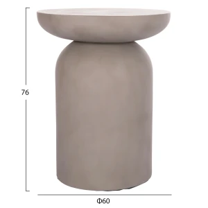 ΒΟΗΘΗΤΙΚΟ ΤΡΑΠΕΖΙ ANNA HM18160.03 FIBER CEMENT ΣΕ ΓΚΡΙ--Φ60x76Υεκ.