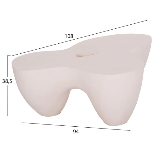 ΤΡΑΠΕΖΙ ΣΑΛΟΝΙΟΥ SALLEN HM18161.02 FIBER CEMENT ΣΕ ΛΕΥΚΟ--108x94x38,5Υεκ.