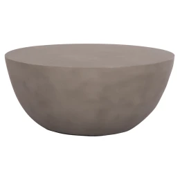 ΤΡΑΠΕΖΙ ΣΑΛΟΝΙΟΥ ΣΤΡΟΓΓΥΛΟ ALLAN HM18162.03 FIBER CEMENT ΣΕ ΓΚΡΙ--Φ92x49Υεκ.